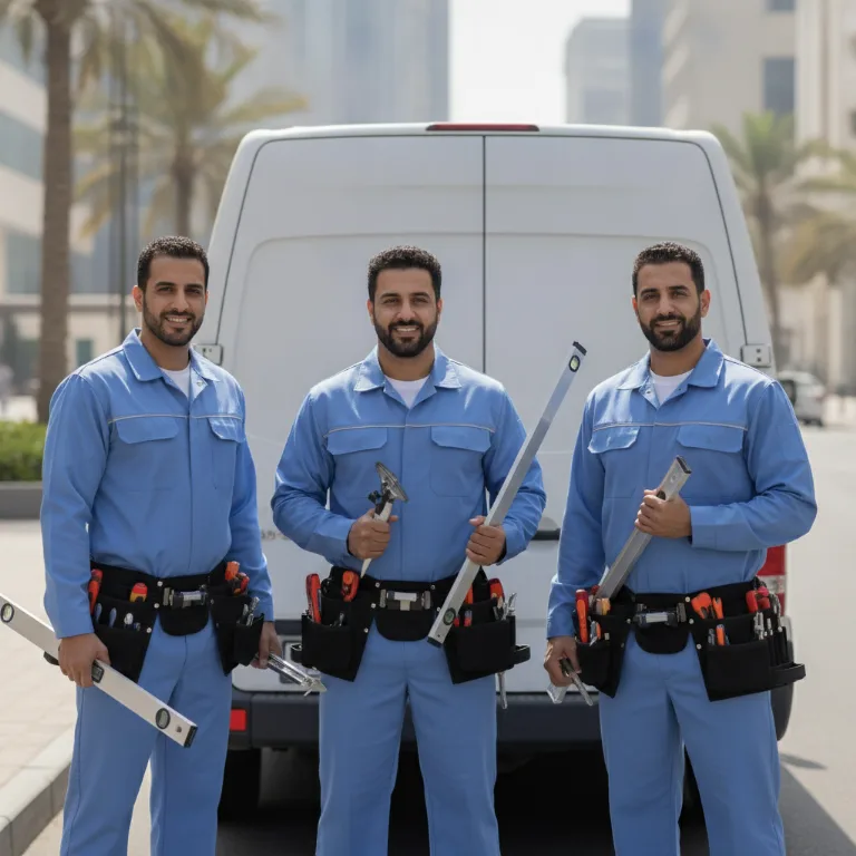 فني زجاج فريق في عجمان